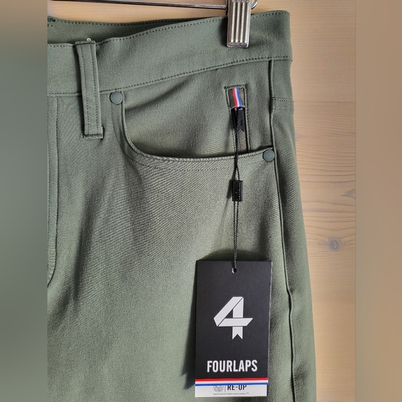 NWT FourLaps Athleisure Evolve Pants Thyme Green Women's size 8 S, size 14 Reg - Picture 3 of 11